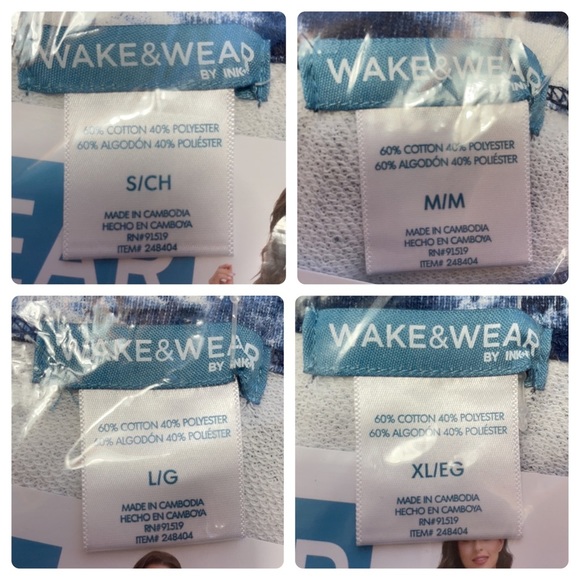 New Wake & Wear Women's 2 Pc Tie Dye Lounge Set - Picture 6 of 15